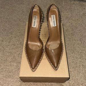Steve Madden Verity Tan PVC heels-Size 10.0